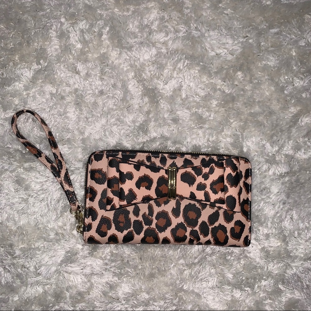 Betsey Johnson cheetah wristlet